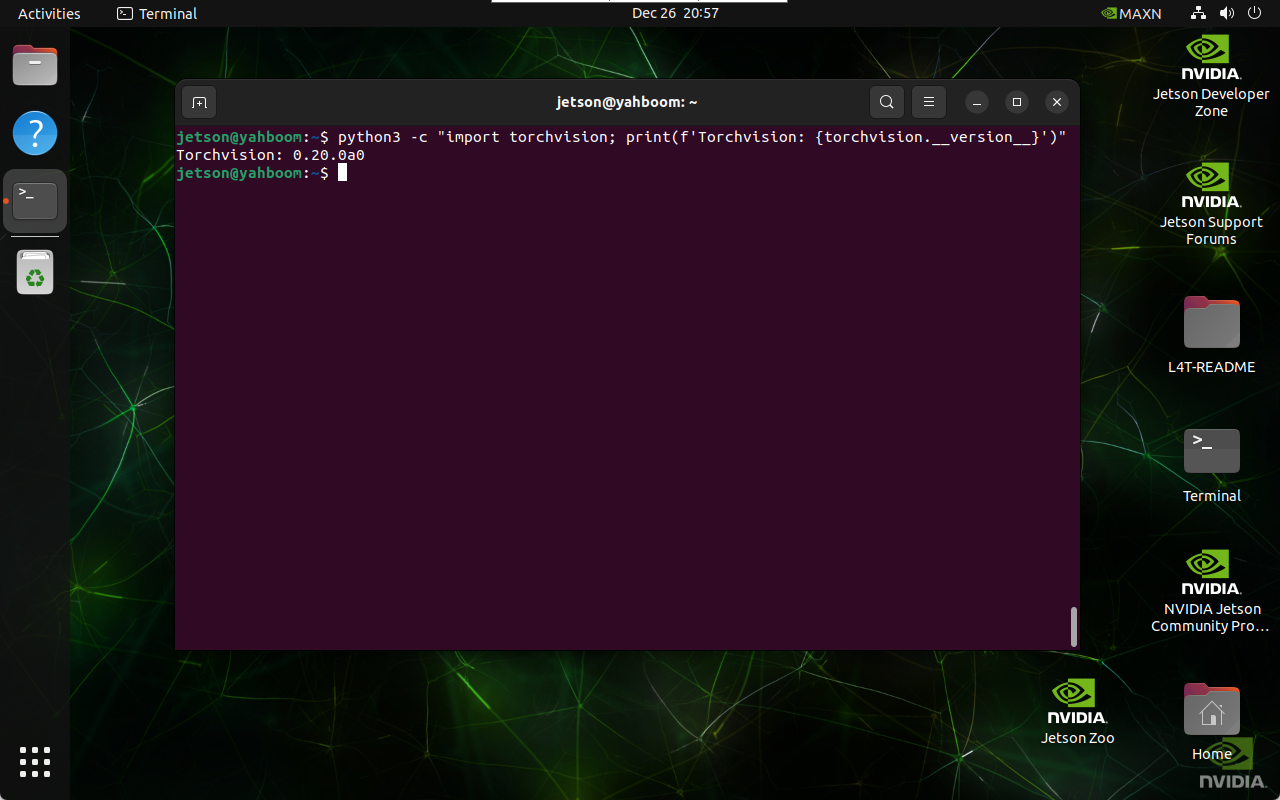 Torchvision Version
Output