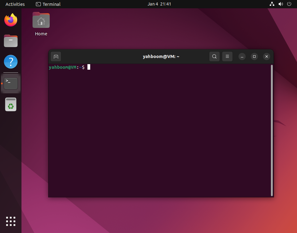 Open terminal from menu