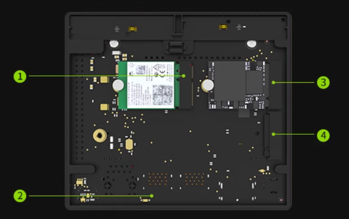 Back view of Jetson Orin development board showing M.2 slots